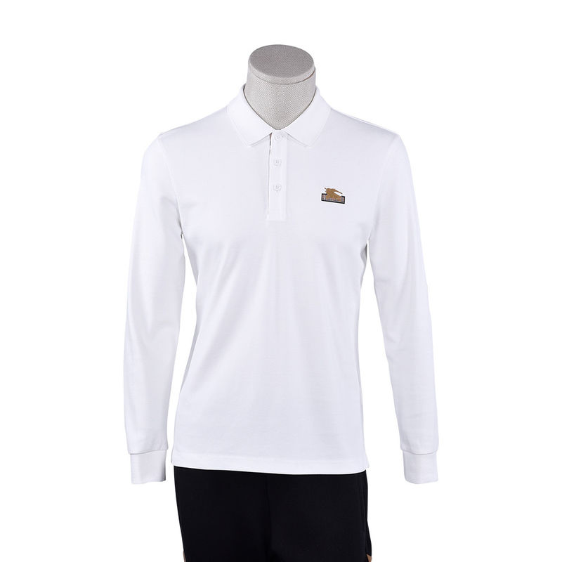 Camiseta de manga curta masculina de polo de design personalizado com 5% de tecido de spandex e logotipo bordado