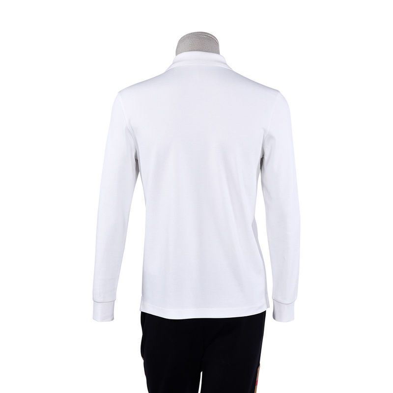 Camiseta de manga curta masculina de polo de design personalizado com 5% de tecido de spandex e logotipo bordado