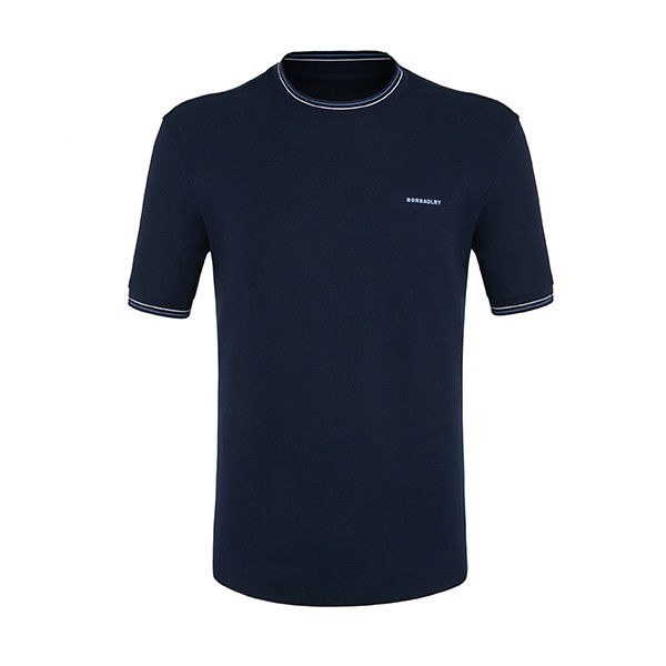 T-Shirt personalizado de algodão 95 5 Spandex com pescoço redondo com tecido respirável de secagem rápida