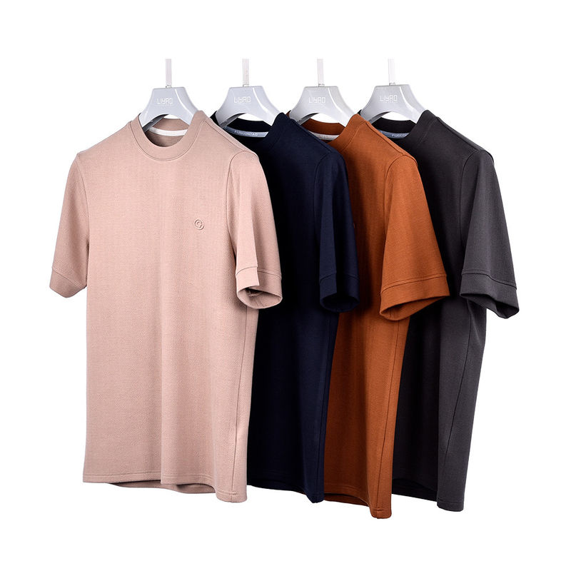 T-shirts simples femininos com logotipo personalizado e tecido respirável de secagem rápida