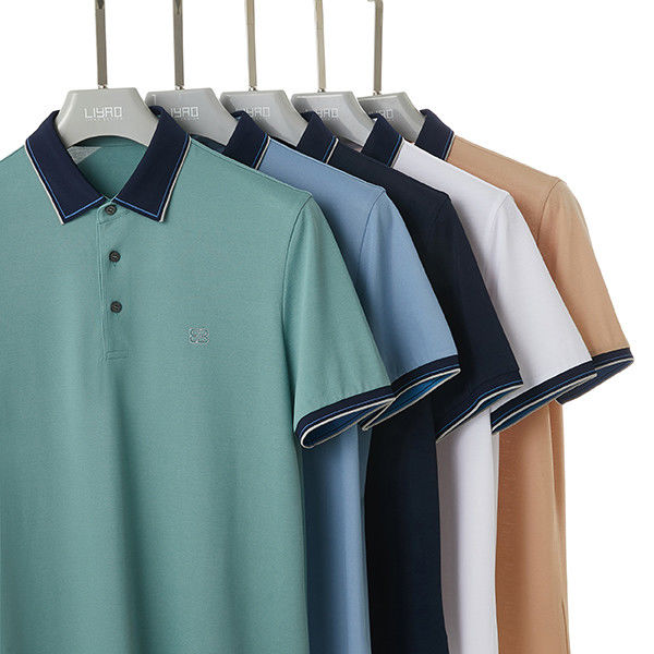 T-shirts de polo personalizados de tecido de algodão