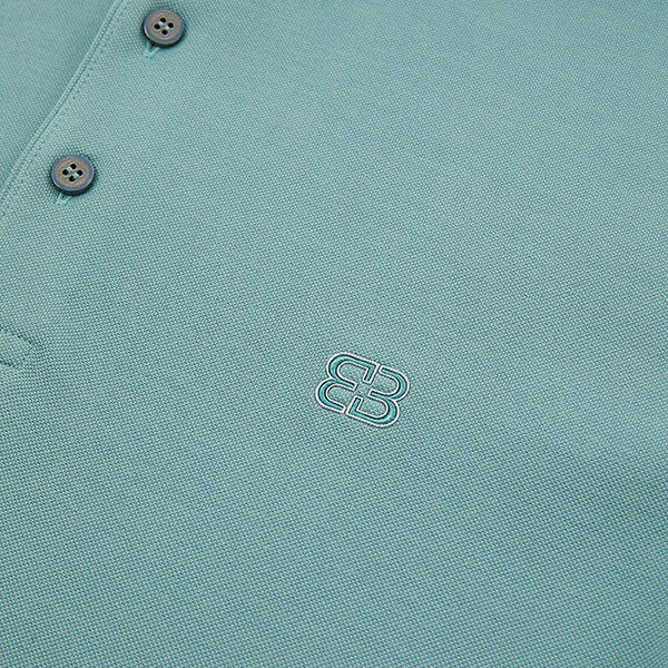 95% Poliéster 5% Spandex Polo Shirt com logotipo bordado Verão Ice Feeling 3 botões
