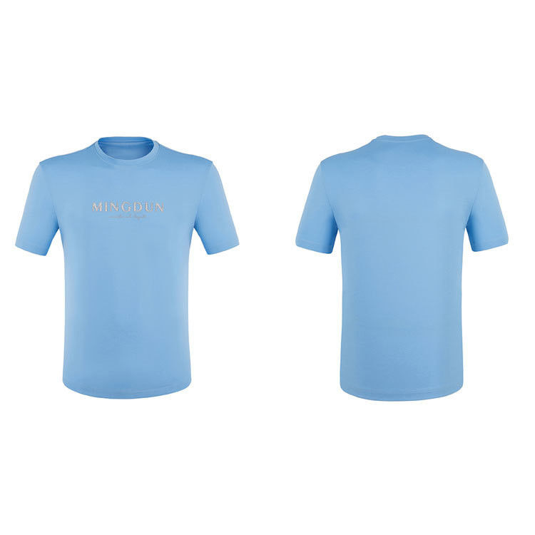 T-shirt de manga curta 100% de algodão para homens com peso pesado de 300 gramas e logotipo personalizado