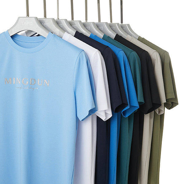 OEM ODM 100% de algodão camiseta de manga curta 300 Gsm com logotipo personalizado