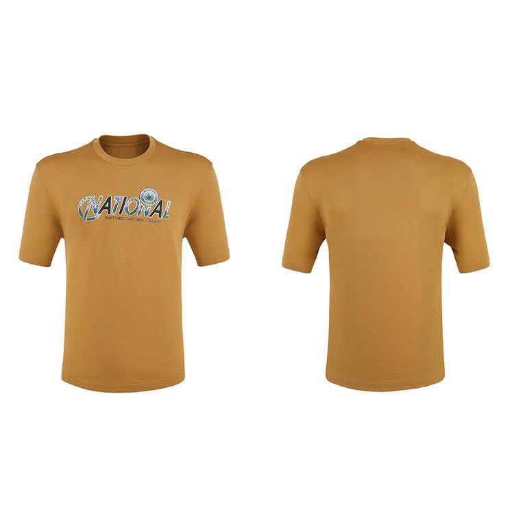 T-shirts curtos personalizados para homens com tela de malha simples