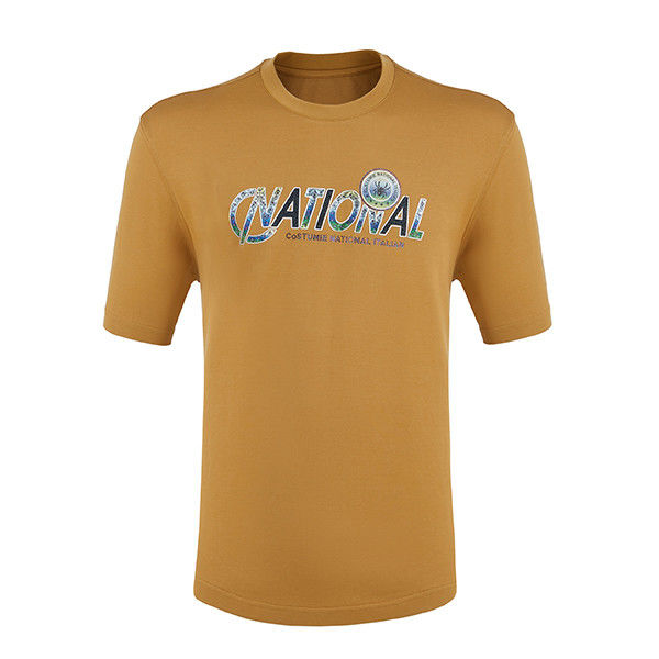 T-shirts curtos personalizados para homens com tela de malha simples