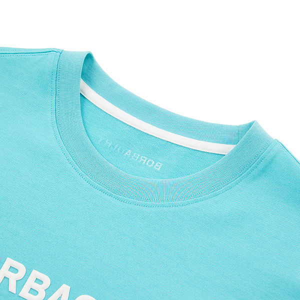 T-shirt de pescoço redondo de tamanho grande 100% tecido de algodão 7 dias de suporte