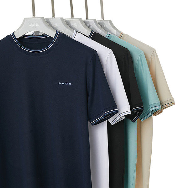 T-shirts femininos personalizados de tamanho grande 320 Gsm Tecido de tricô Anti-rugas