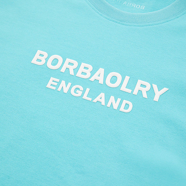 Escritório Casual Diário Usando T-Shirt Masculino de Algodão Pesado com Logotipo e Cor Personalizados