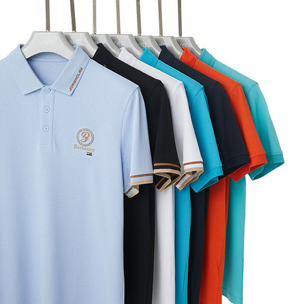 Logotipo de cor personalizada Verde Azul Camisa de Polo Esportivo 2024 O mais novo tecido confortável Peso 170-210 gramas