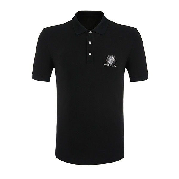 Camisas de polo de luxo de cor personalizada de golfe 100% de algodão com padrão de logotipo