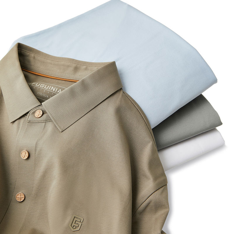 T-shirt poliéster Dryfit Homem Golf Polo Custom Design com Anti-piling Tecelagem de tricô