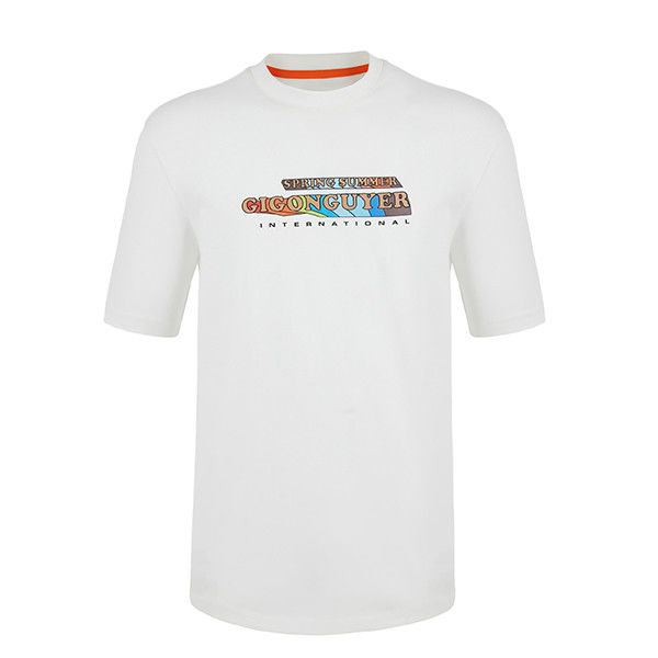 T-shirts personalizados de tamanho grande e respiráveis T-shirts de imprensa masculina em 100% algodão e conforto