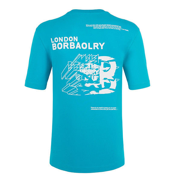 T-Shirt 100% de algodão de homem de manga curta respirável anti-pilling