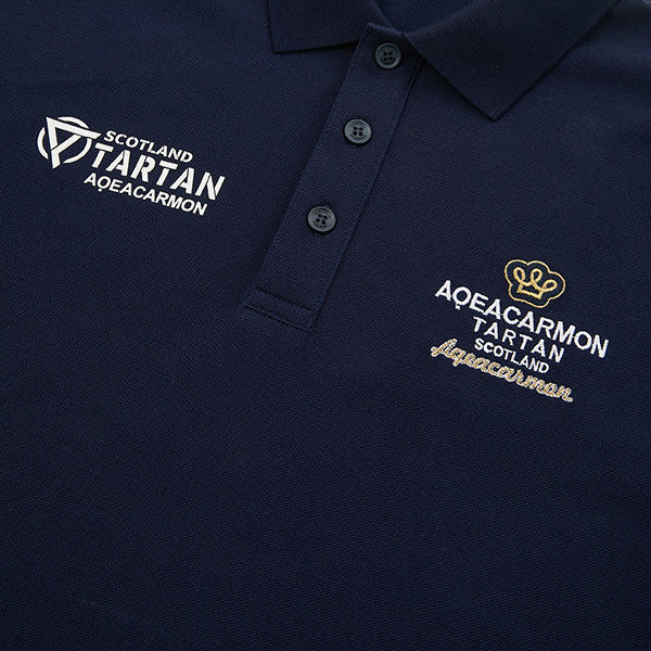 Camisas de polo de manga curta para homens com logotipo personalizado e peso de tecido de 170-210 gramas