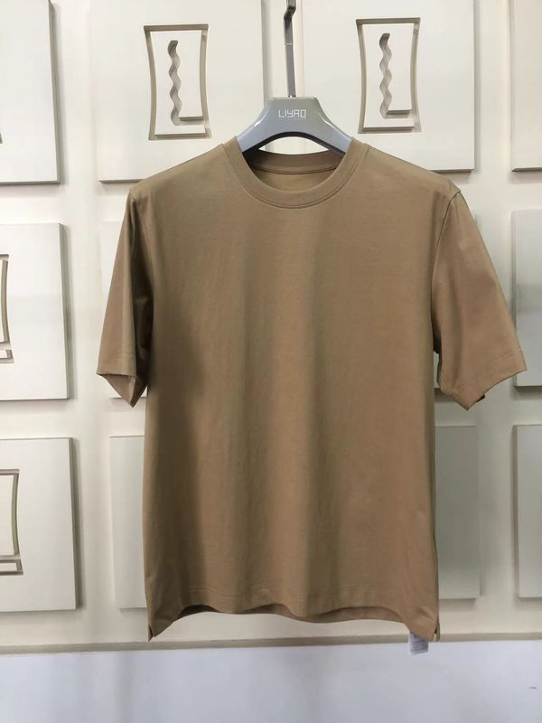 Camisa de pescoço redondo 100% de algodão padrão personalizado LOGO 64168Y7068