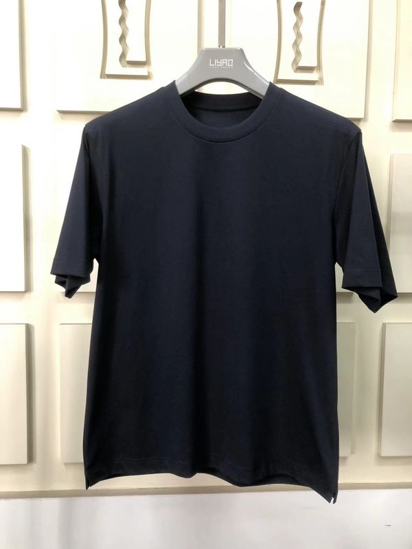 Camisa de pescoço redondo 100% de algodão padrão personalizado LOGO 64168Y7068