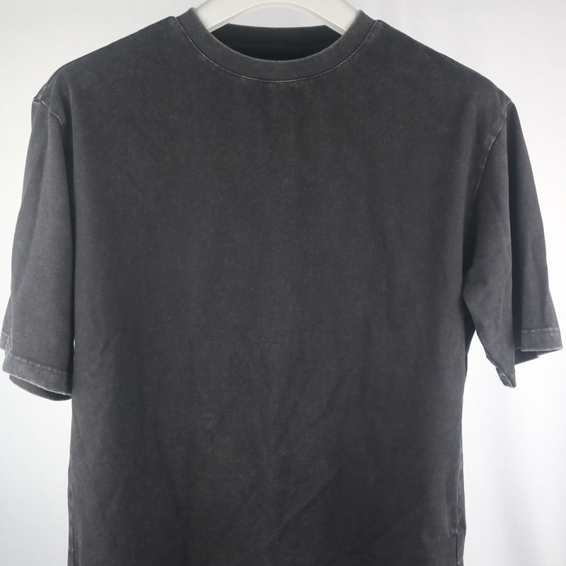 Limpeza de ácido casual 100% de algodão camisetas pesado 230 260gm grande