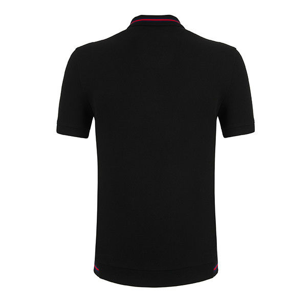 Camiseta casual masculina de polo de manga curta e logotipo personalizado com tecido respirável