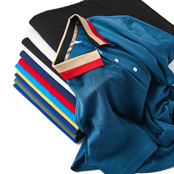 Primavera Verão Outono 230Gsm Sublimação Homens T-Shirt Polo 100%Cotton Boys Polo Shirt