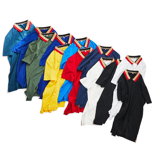 Camisas de polo femininas de manga curta de malha Tintas simples anti-rugas OEM ODM