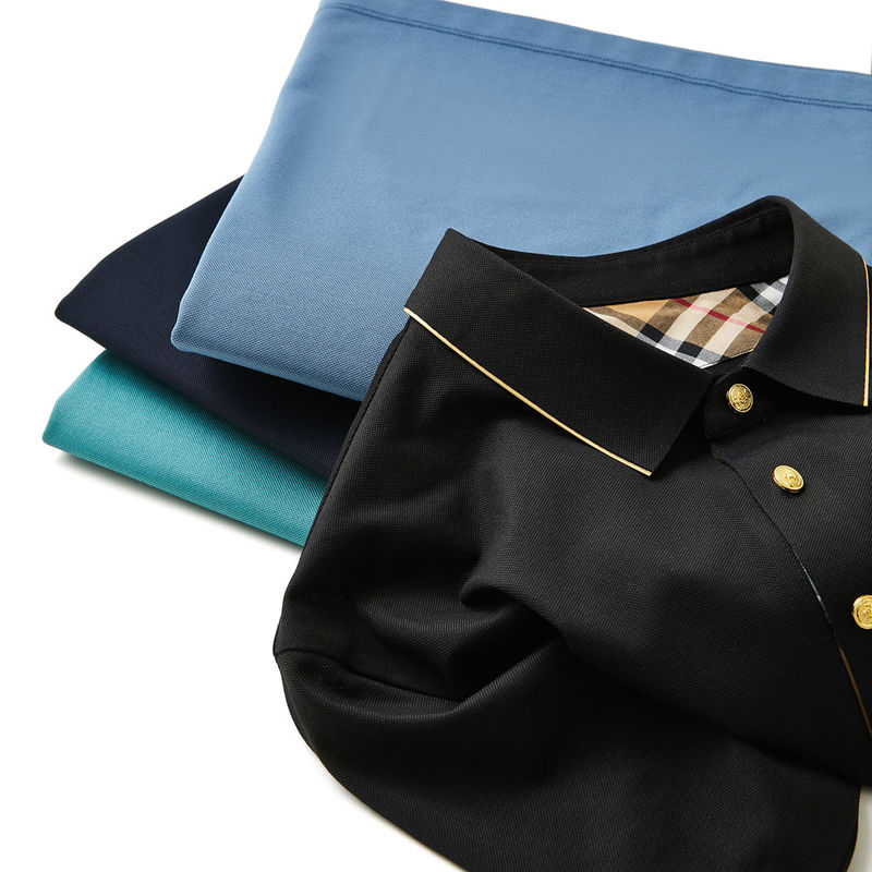 Camiseta de polo de manga curta de tamanho grande para homens Crianças Tecido de tricô Primavera Verão Outono