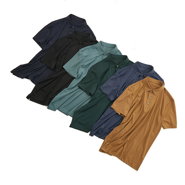 Camiseta de polo masculina com logotipo personalizado de algodão com design sem costura