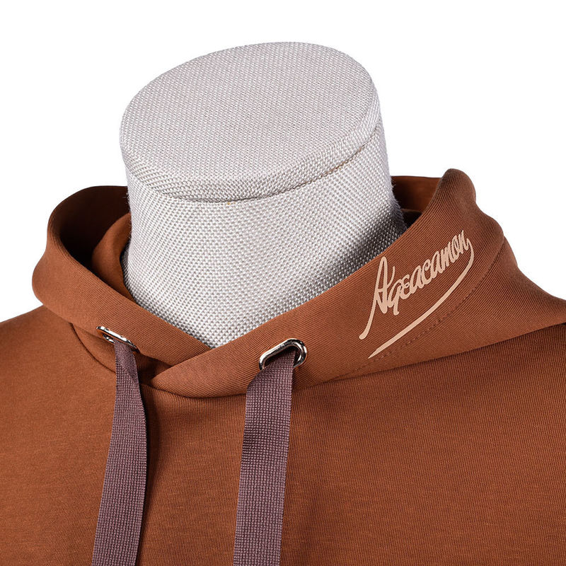 Camisas de capoeira vintage de algodão castanho Camisa 400gsm para a vida cotidiana casual