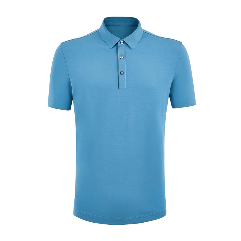 Camiseta de polo masculina de tamanho maior Anti-rugas Camisa de polo de manga curta 100% algodão para desporto