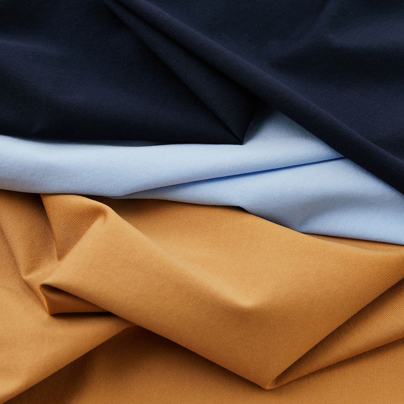 Primavera Verão Outono Temporada Polo T-Shirt Tecido 100% de algodão em azul Marrom Preto