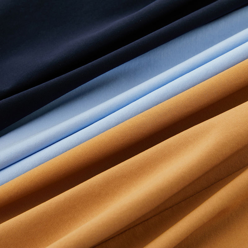 Primavera Verão Outono Temporada Polo T-Shirt Tecido 100% de algodão em azul Marrom Preto