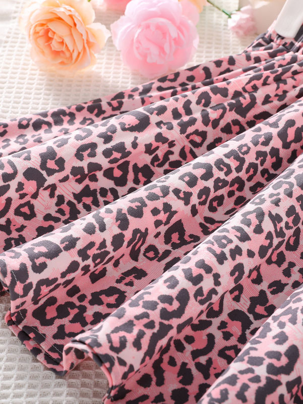 Raparigas Saias curtas e vestidos Leopardo Impresso em 91% de poliéster 9% de tecido de spandex