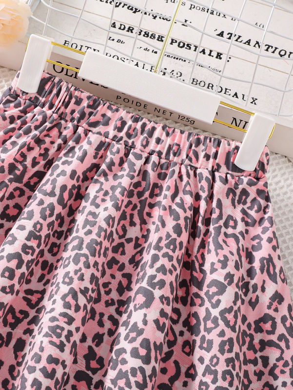 Raparigas Saias curtas e vestidos Leopardo Impresso em 91% de poliéster 9% de tecido de spandex