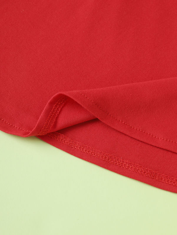 Meninas Red Short Skirts And Dresses With Love Heart Pattern em Poliéster Spandex