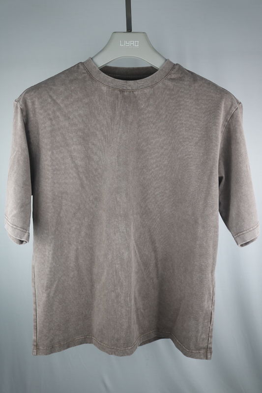 Limpeza de ácido casual 100% de algodão camisetas pesado 230 260gm grande