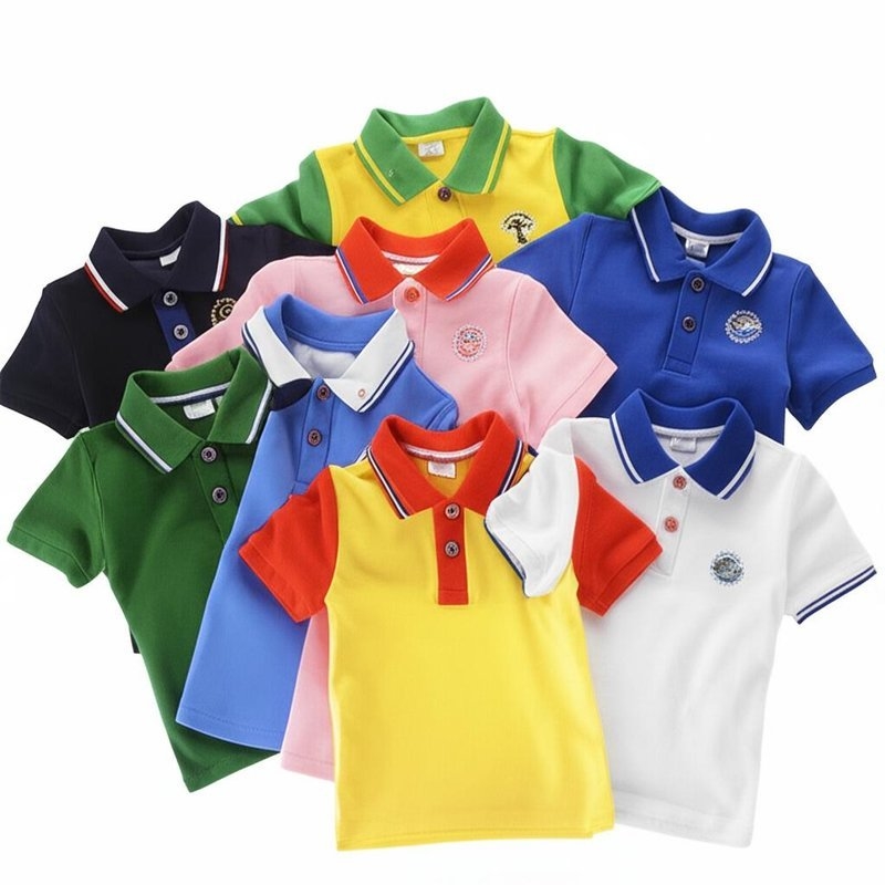 Tipo de colarinho Crianças Polo camisas para guarda-roupa infantil