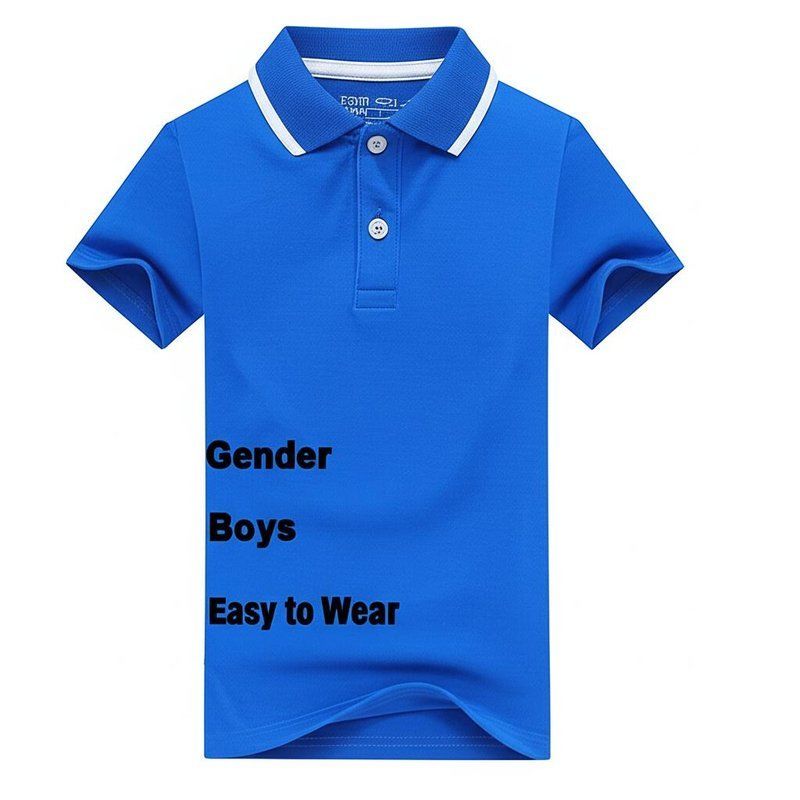 Camisas Polo Infantis Acessíveis para Meninos Faixa Etária Crianças Gênero Meninos Fáceis de Vestir