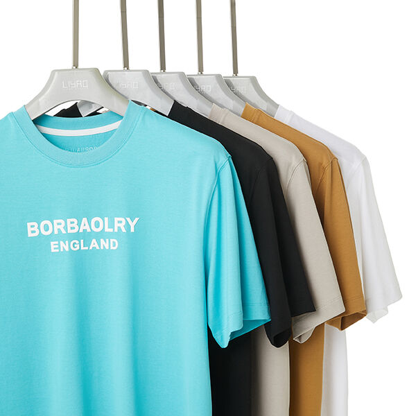 Alta Elasticidade Custom Anti-recurso de algodão Crewneck Collar Redondo T-Shirt Sua própria marca Casual Moda Roupa masculina Impressa