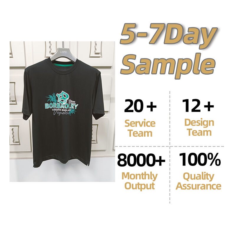 180g Camisas em estoque Verão Impresso 100% de algodão Camiseta clássica de tamanho maior camisetas masculinas