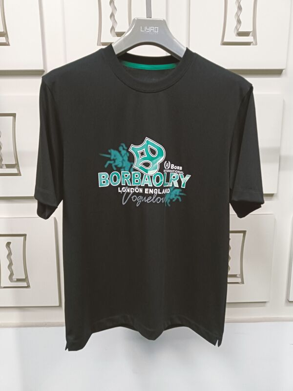 180g Camisas em estoque Verão Impresso 100% de algodão Camiseta clássica de tamanho maior camisetas masculinas