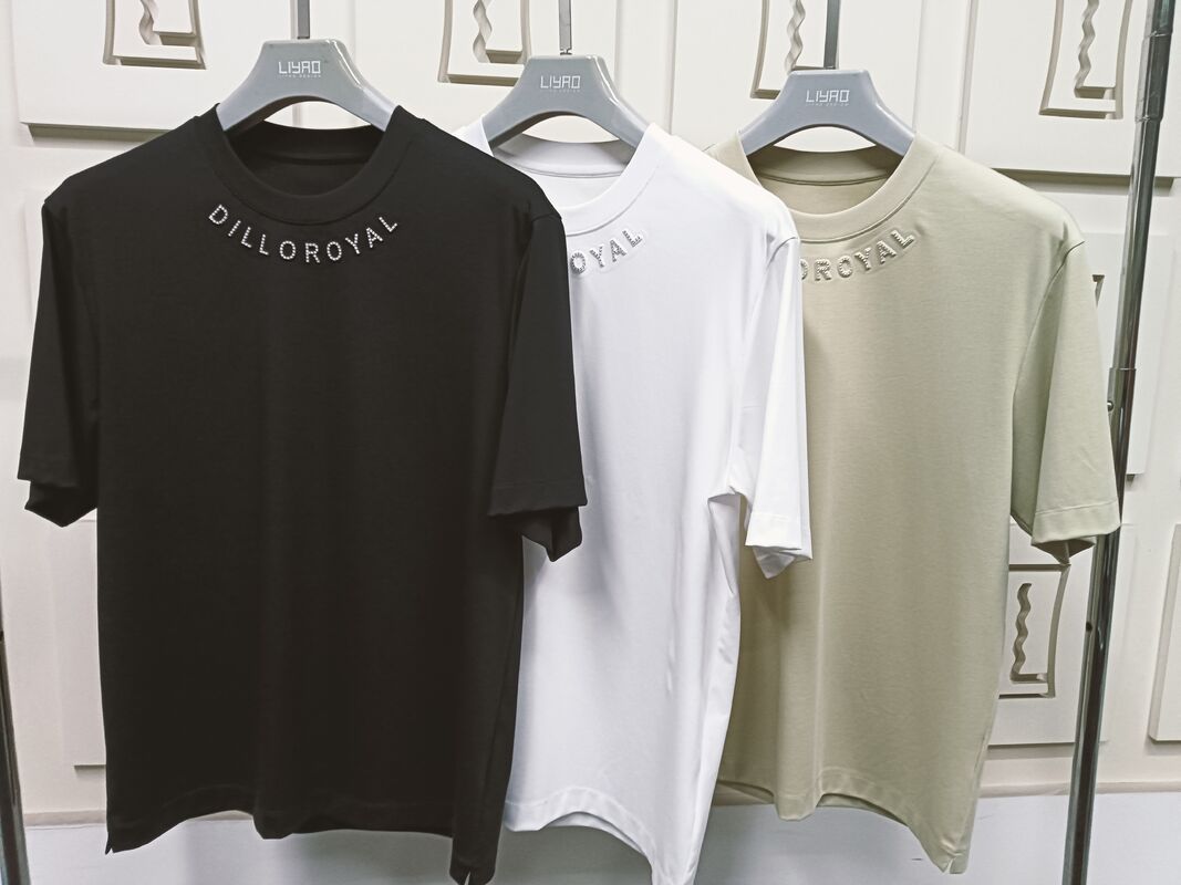 Moletom de Poliéster com Logo Personalizado e Estampável em Tecido Mesh, Camiseta Oversized Masculina