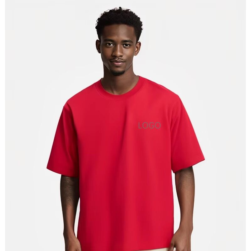 Summer Round Neck Casual Moda Manga curta T-shirt de algodão roupa desportiva top solto em stock