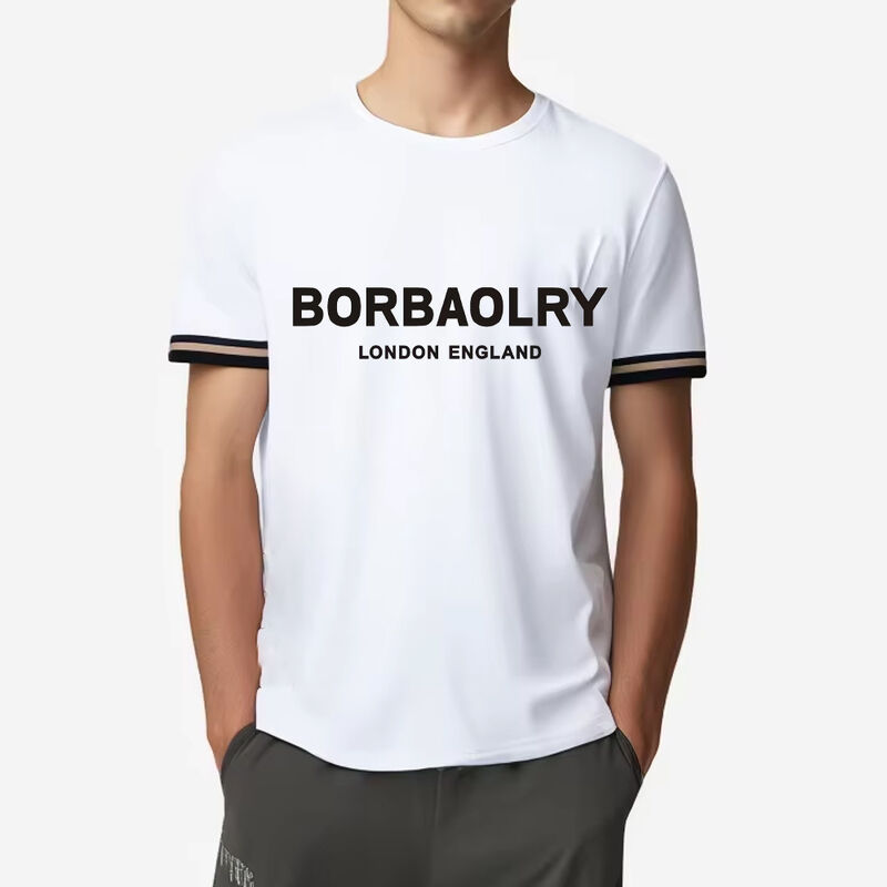 Camiseta de algodão de manga curta, shorts de verão, roupas, camiseta masculina para homens
