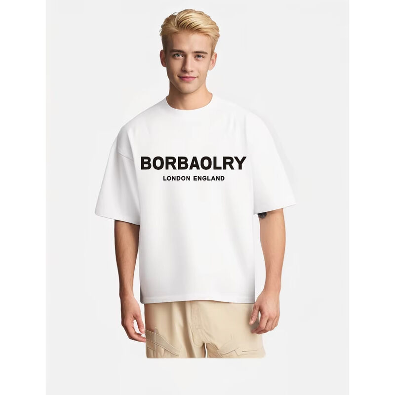 Alta Qualidade 100% Algodão T-Shirt Grande Manga Curta Seca Rápida Respirável Vintage Foto Personalizada Cor Sólida