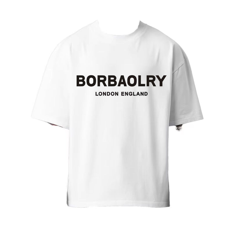 Alta Qualidade 100% Algodão T-Shirt Grande Manga Curta Seca Rápida Respirável Vintage Foto Personalizada Cor Sólida