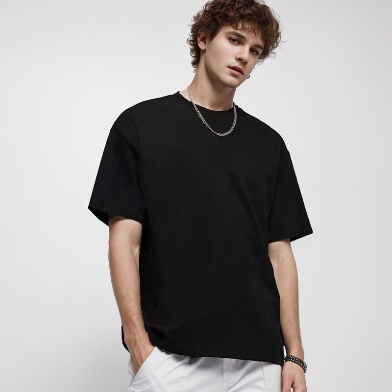 Camiseta masculina lisa personalizada, camiseta canelada de alta qualidade para homens