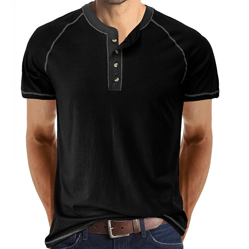 Camisetas Masculinas Atacado Poliéster Aconchegante Boa Qualidade Liso Básico Preto Camiseta Lisa