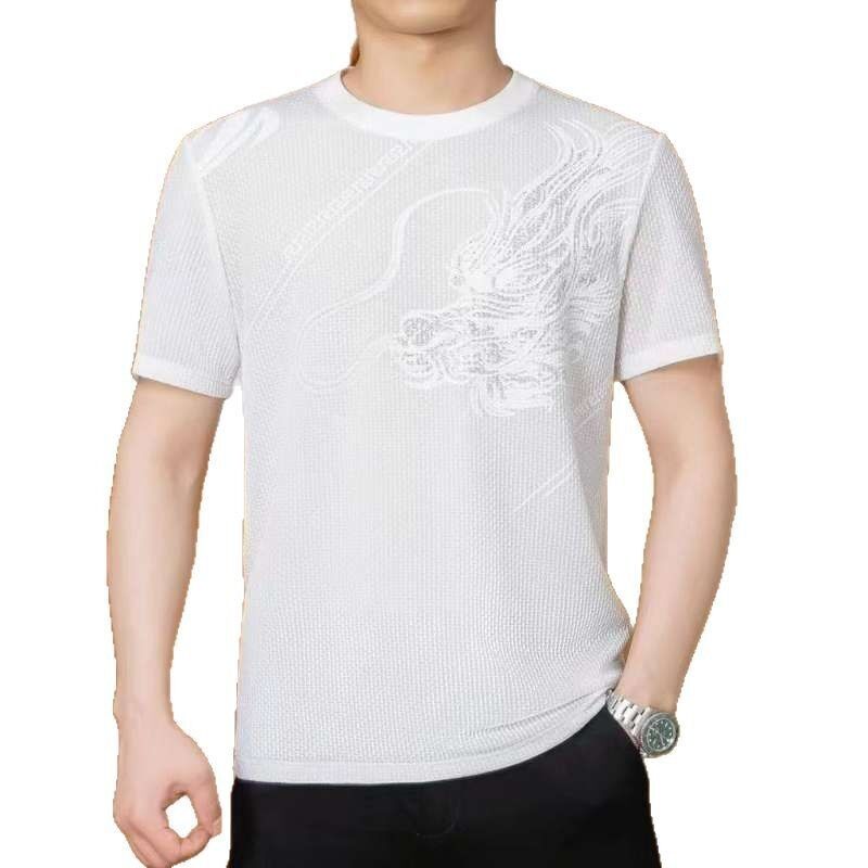 Fabrica de malha de malha Directo Crewneck Homens Respirável Manga Curta Logotipo Golf T-shirts