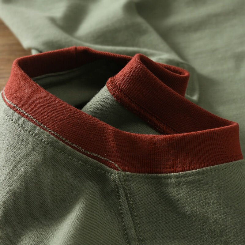 Fabricante Varejo T-shirt de costura de blocos de cores personalizadas Unisexo Pesos pesados de alta qualidade T-shirt de dois tons