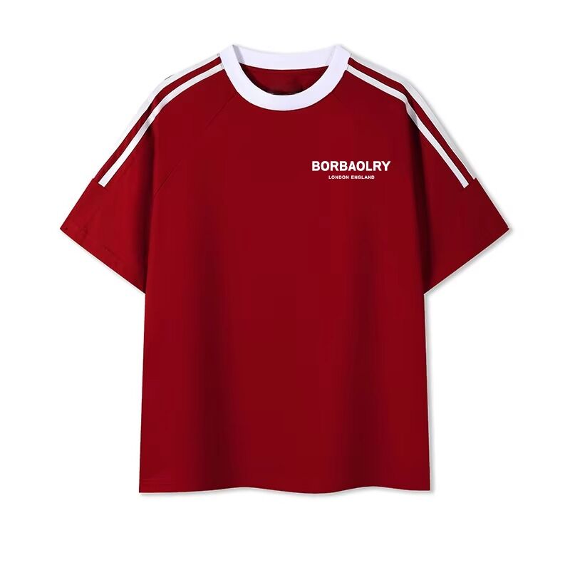 Homens O-Neck Regular Tricoteado T-Shirts de algodão tingido Confortável Men's Blend Impressão Sweet Shirt para Homens